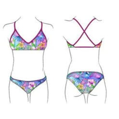 BRAGA NATACION MUJER FLAMENCO ( PATRON MARE)